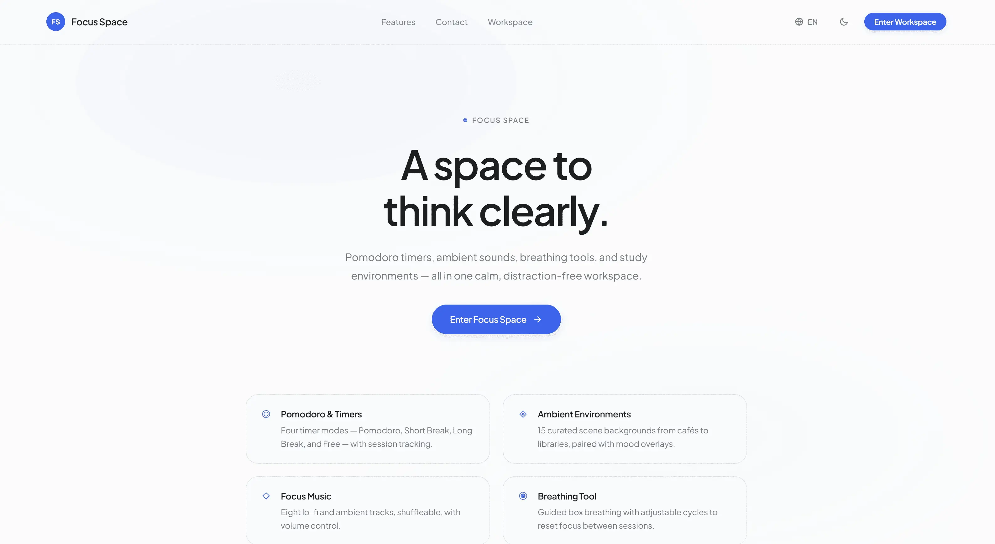 Focus Room website preview